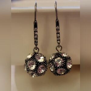 NWOT Crystal Ball Dangly Earrings